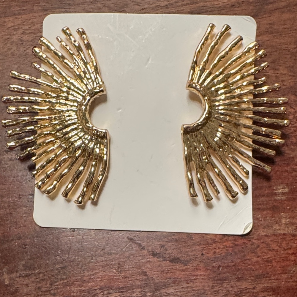 Gold Sunburst Earrings